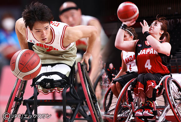 車椅子バスケットボール選手の写真
